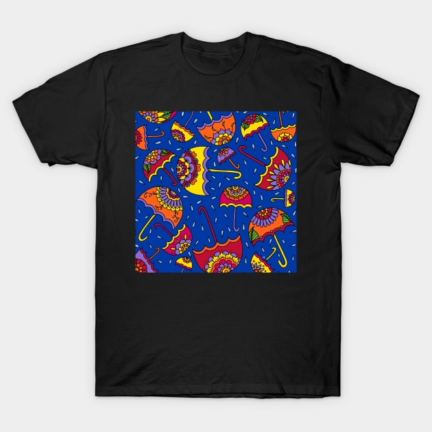 Umbrellas and Rain T-Shirt by HLeslie Design